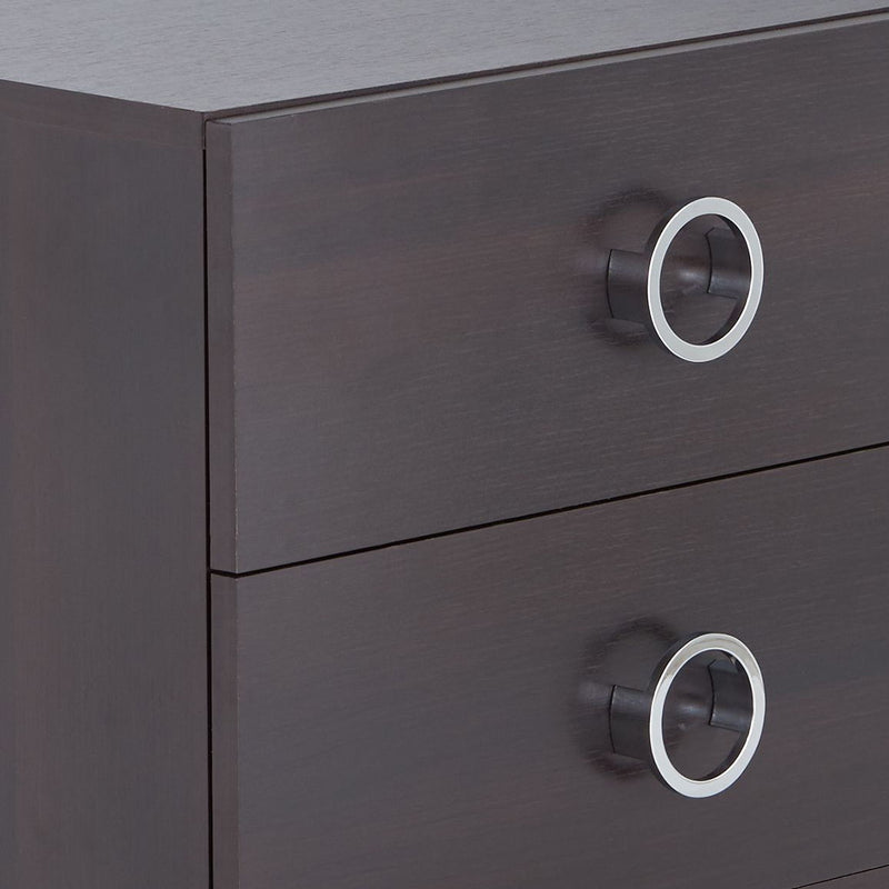 Espresso Wood Accent Nightstand with Storage Drawers - Dark Brown, photo 3 of 4