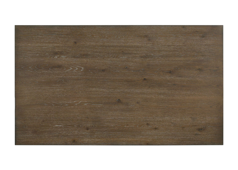 Farren Weathered Oak Dining Table with Durable Wood Construction - Dark Brown, photo 2 of 4