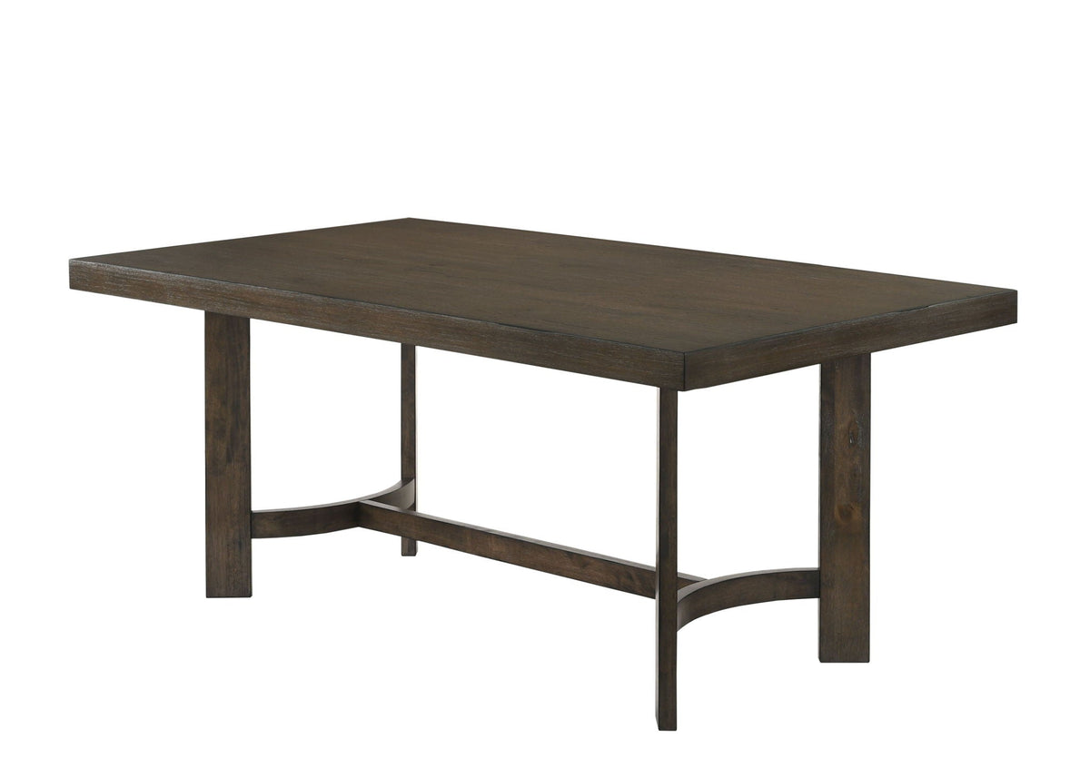 Farren Weathered Oak Dining Table with Durable Wood Construction - Dark Brown, photo 4 of 4