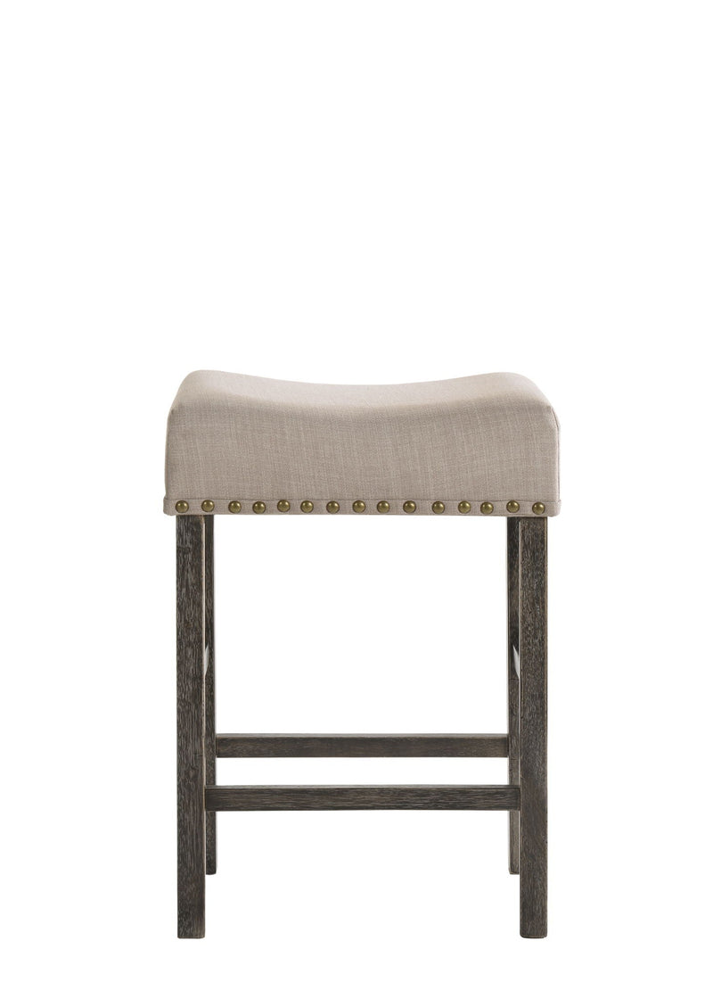 Gray Wood Counter Height Stool Set with Backless Design - Set of 2, photo 3 of 4
