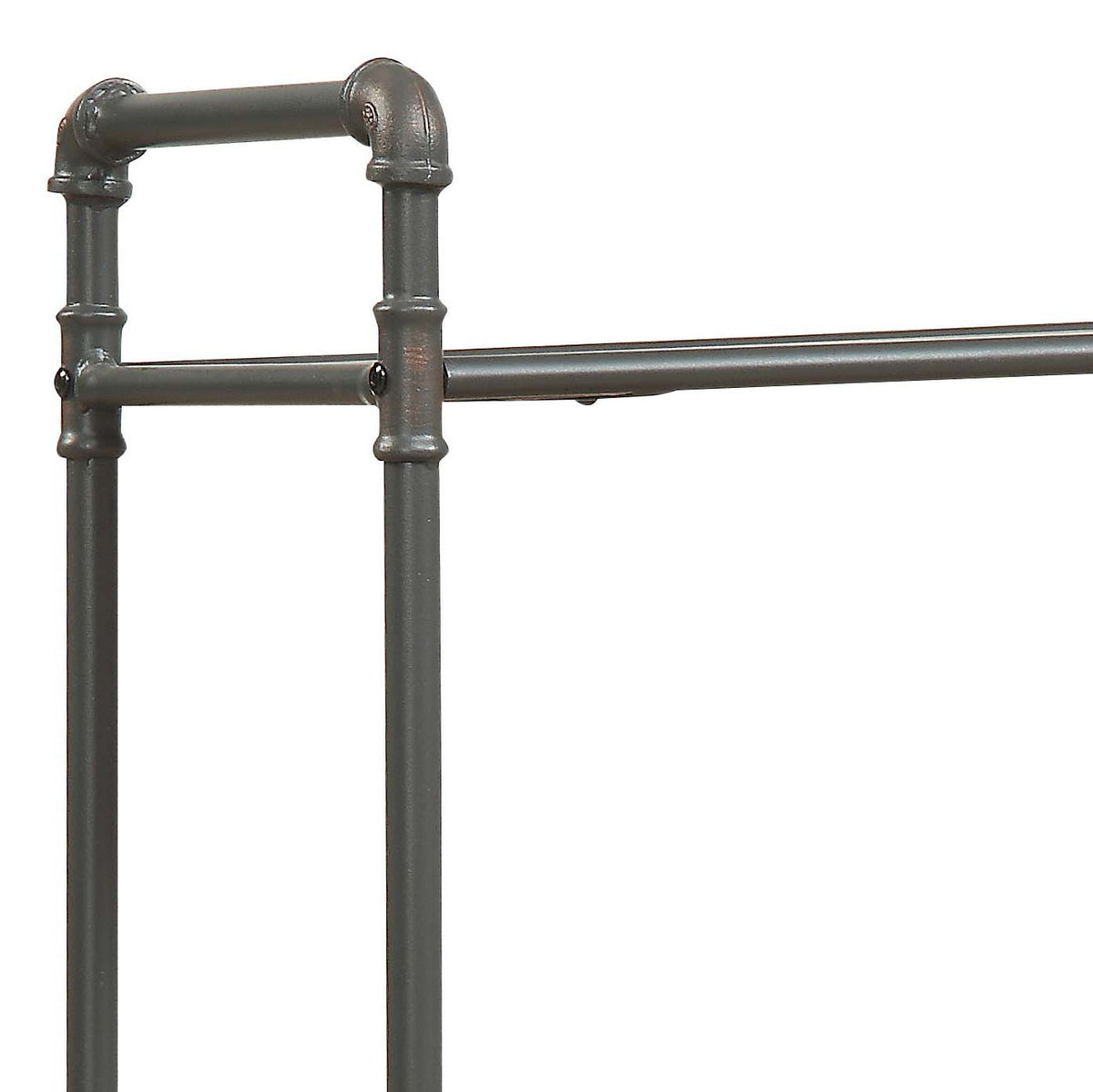 Itzel Antique Bookshelf with Metal Frame - Gray/Oak, photo 4 of 4