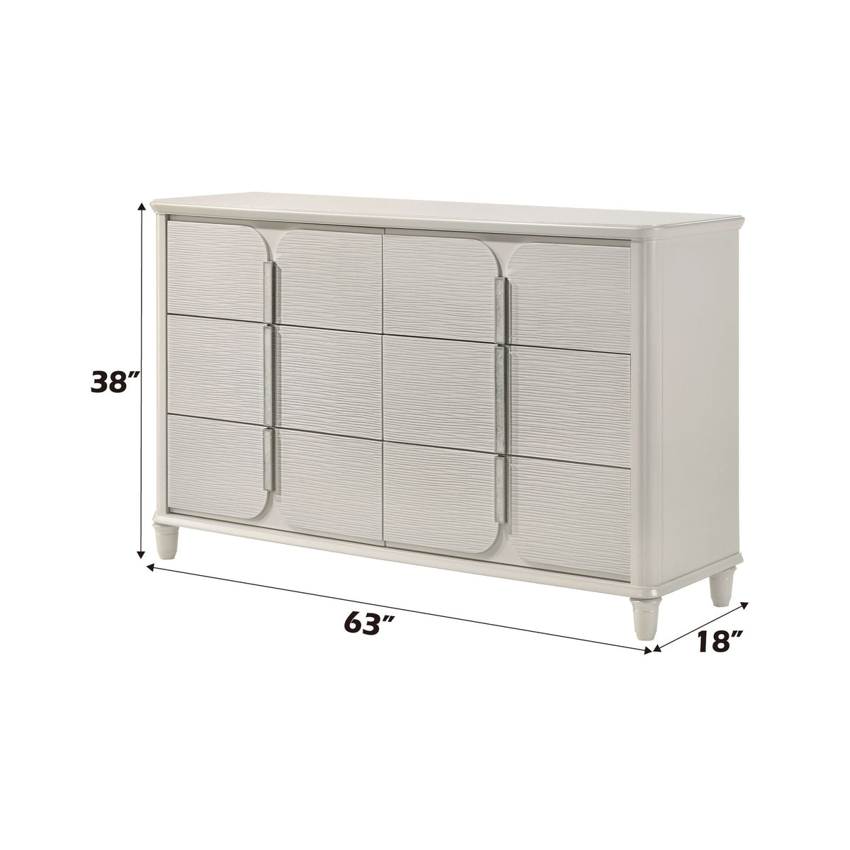 Laveda Dresser with Hidden Jewelry Tray - White, photo 2 of 4