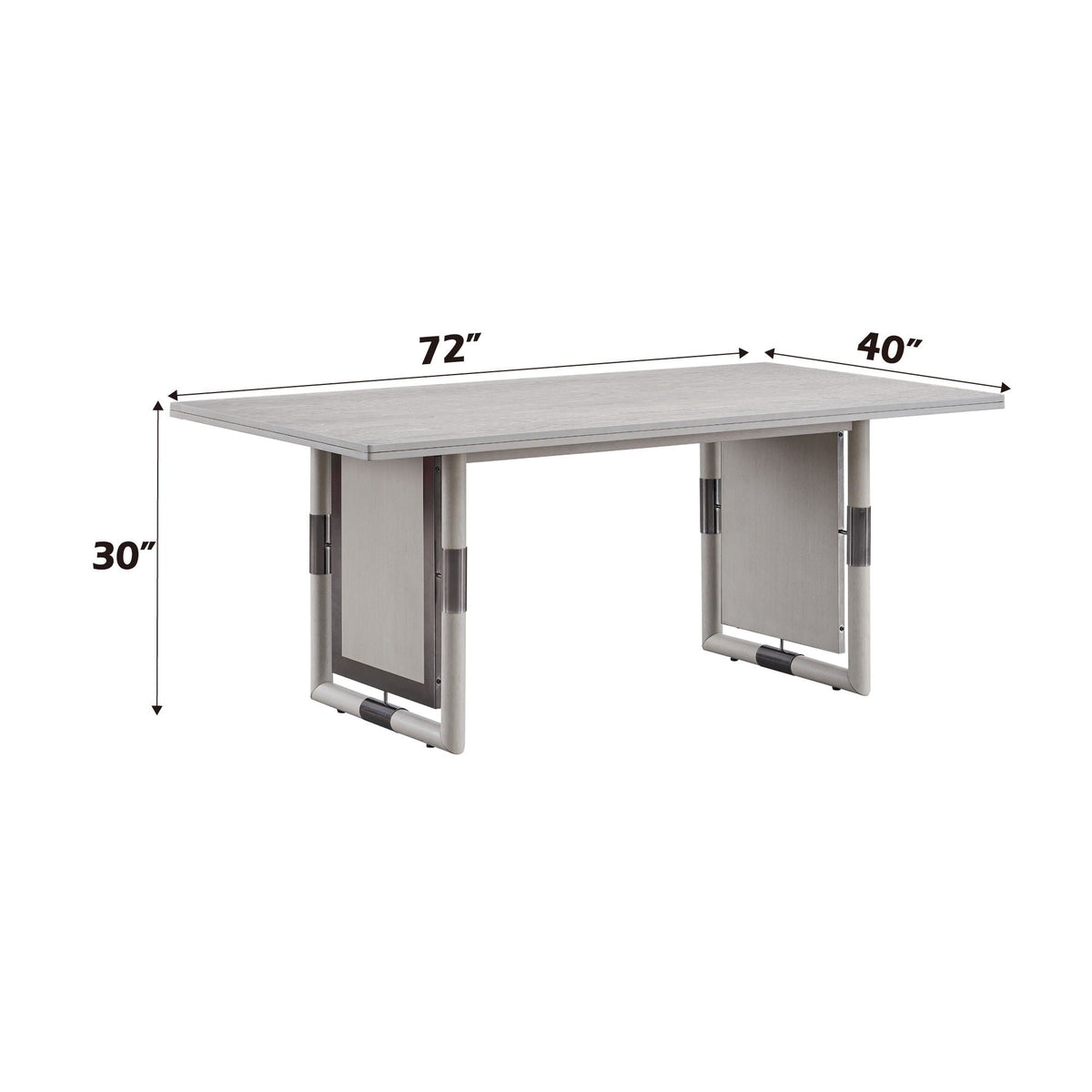 Marta Dining Table with Double Pedestal Base – Natural Finish, photo 4 of 4