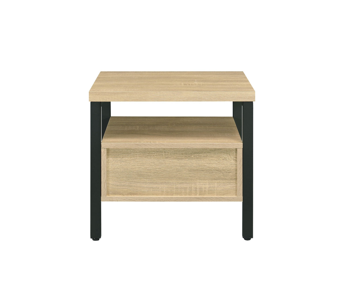 Oak Finish Nightstand with 1 Drawer and 1 Shelf, photo 8 of 8