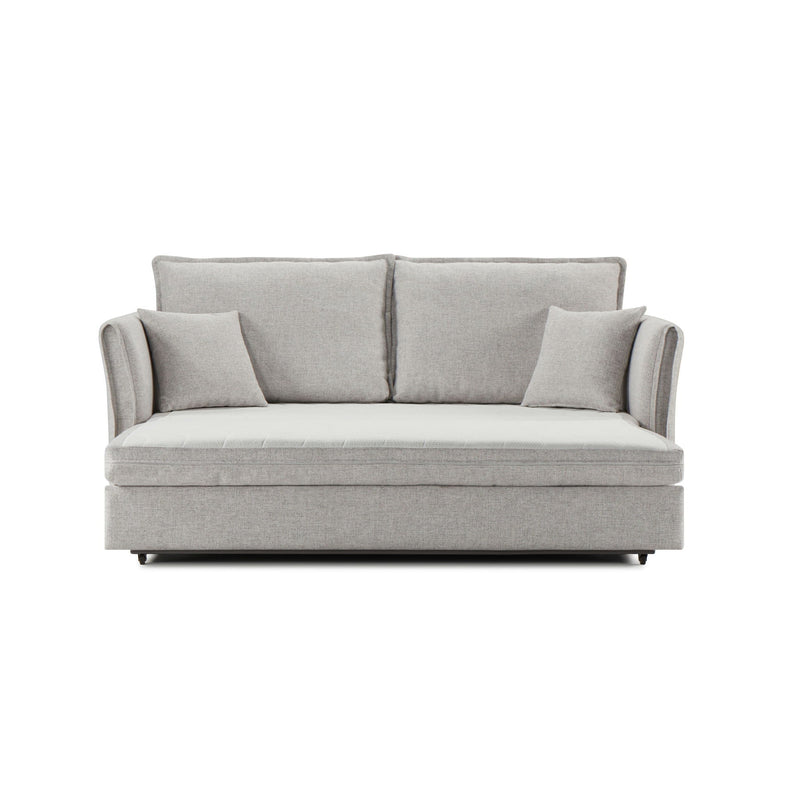 Oren Chenille Sleeper Sectional Sofa with Storage - Gray, photo 4 of 4