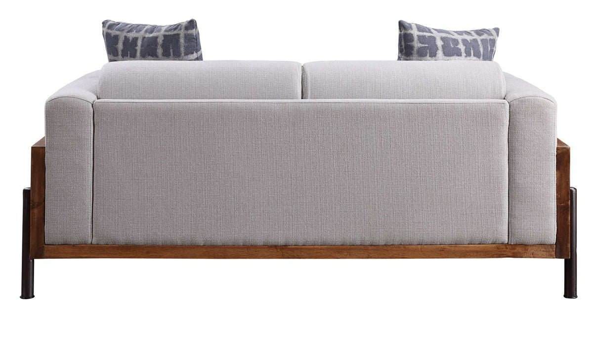 Pelton Loveseat with 2 Toss Pillows - Walnut, photo 3 of 4