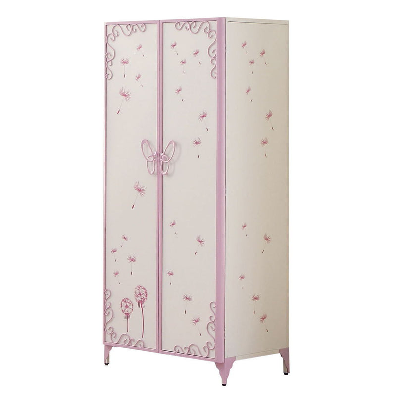 Purple Synthetic Leather Wardrobe with Butterfly Doors - Priya II, photo 4 of 4