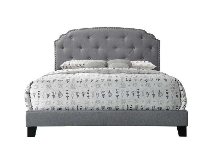 Queen Upholstered Bed with Tufted Headboard - Dark Gray, photo 4 of 4