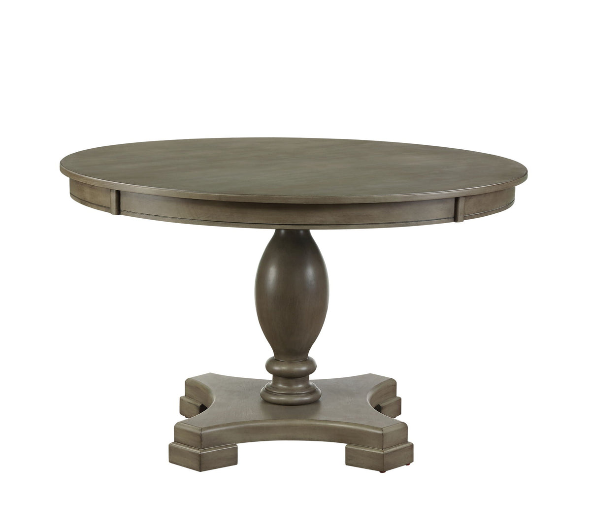 Waylon Dining Table with Turned Pedestal Base - Gray / Oak, photo 4 of 4
