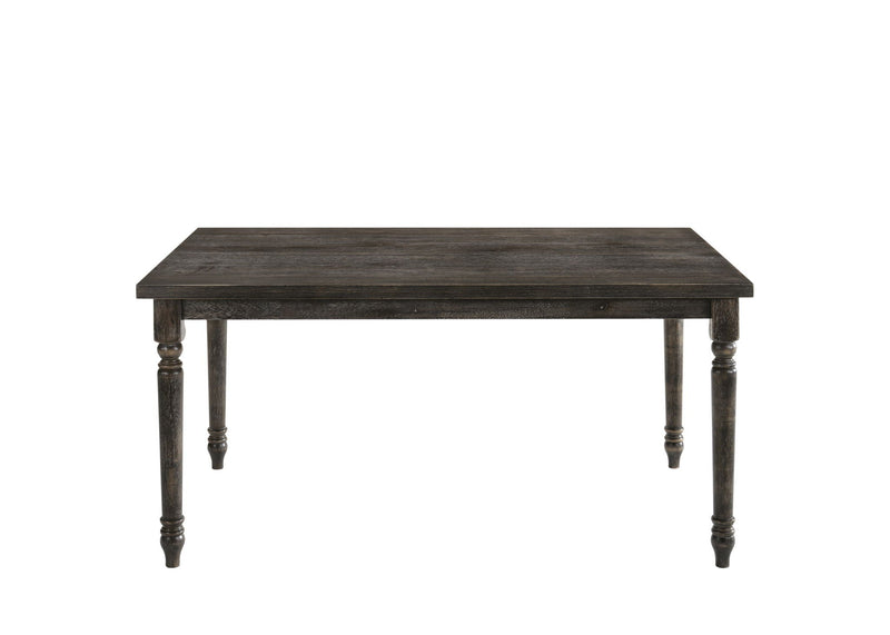 Weathered Gray 7 Piece Dining Room Set with Fabric Chairs - Gray, photo 4 of 4