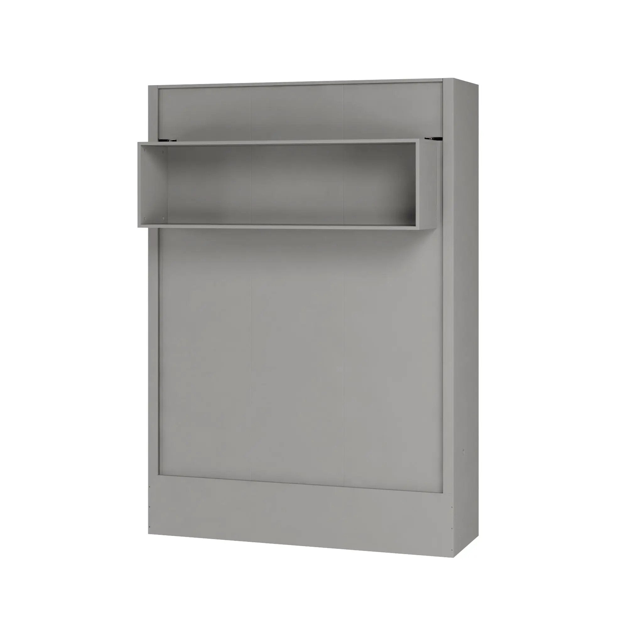 Easy-Lift Queen Murphy Wall Bed in Grey with Shelf by Sharicks