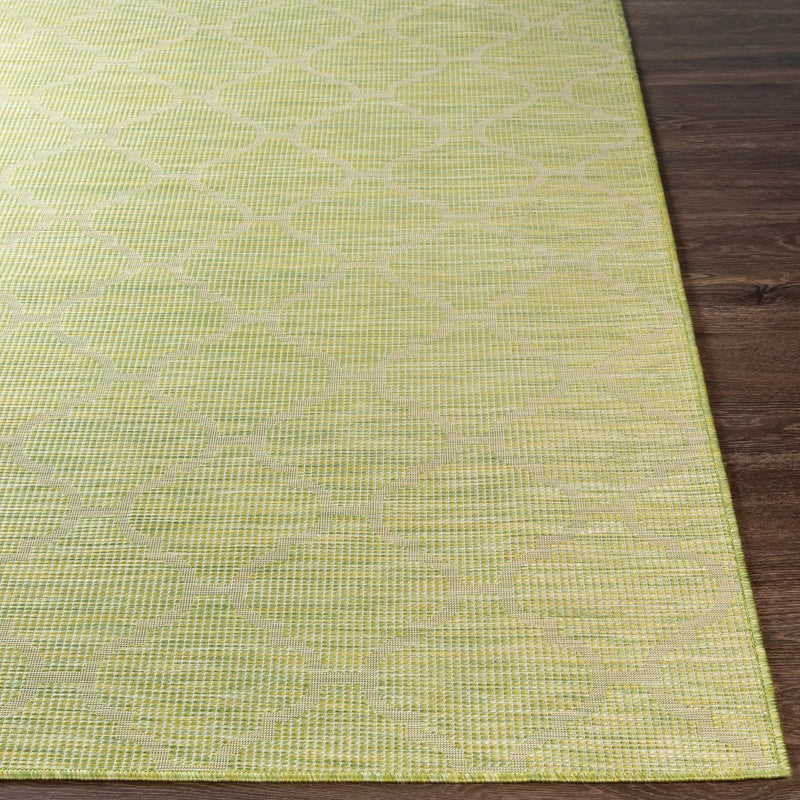 Unique Outdoor Trellis Area Rug, Olive Green - Clearance by Boutique Rugs