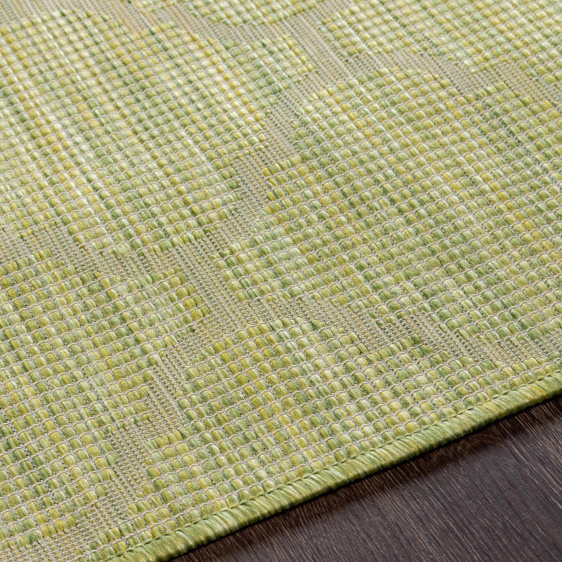 Unique Outdoor Trellis Area Rug, Olive Green - Clearance by Boutique Rugs