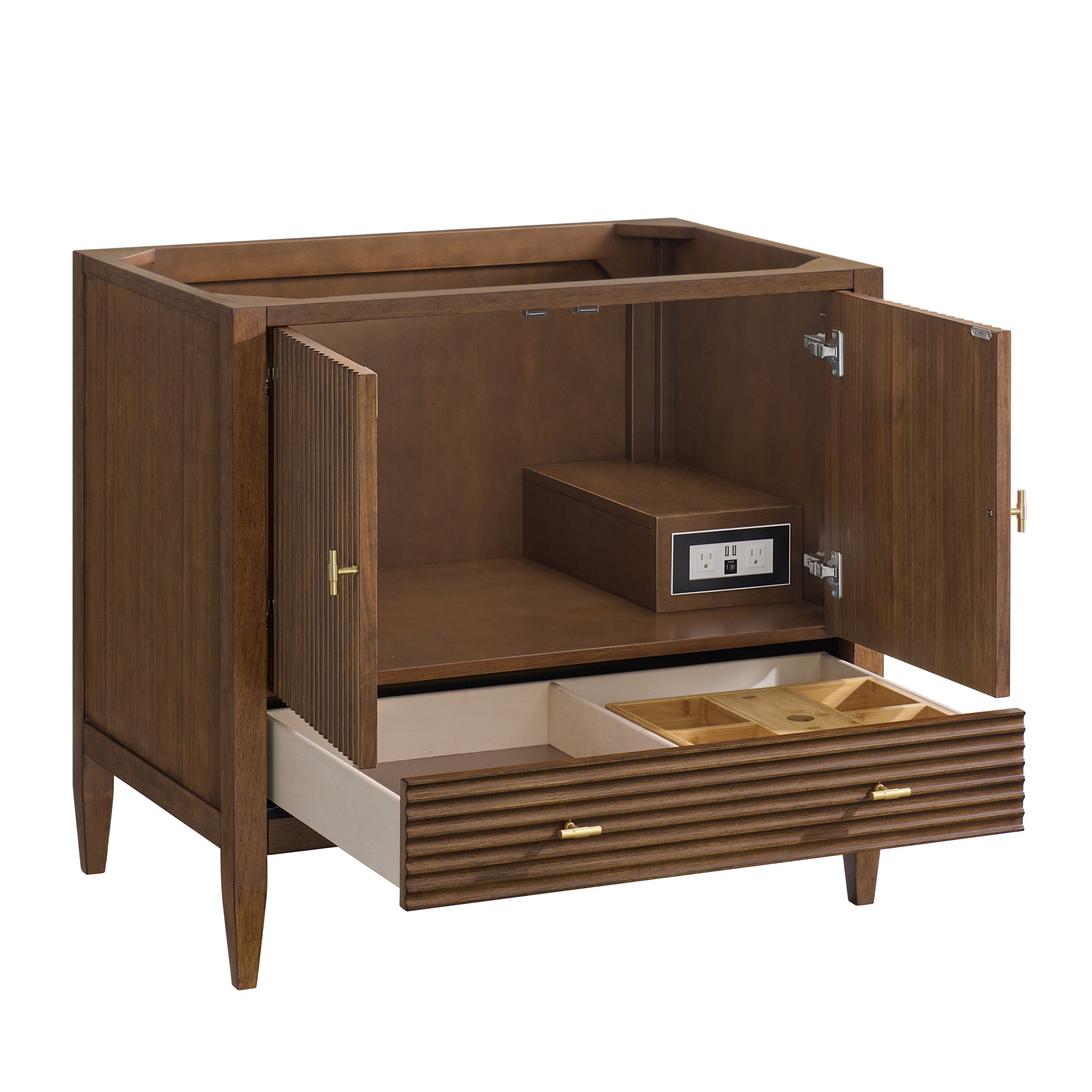 James Martin Myrrin 36" Single Bathroom Vanity, Mid-Century Walnut, view 35