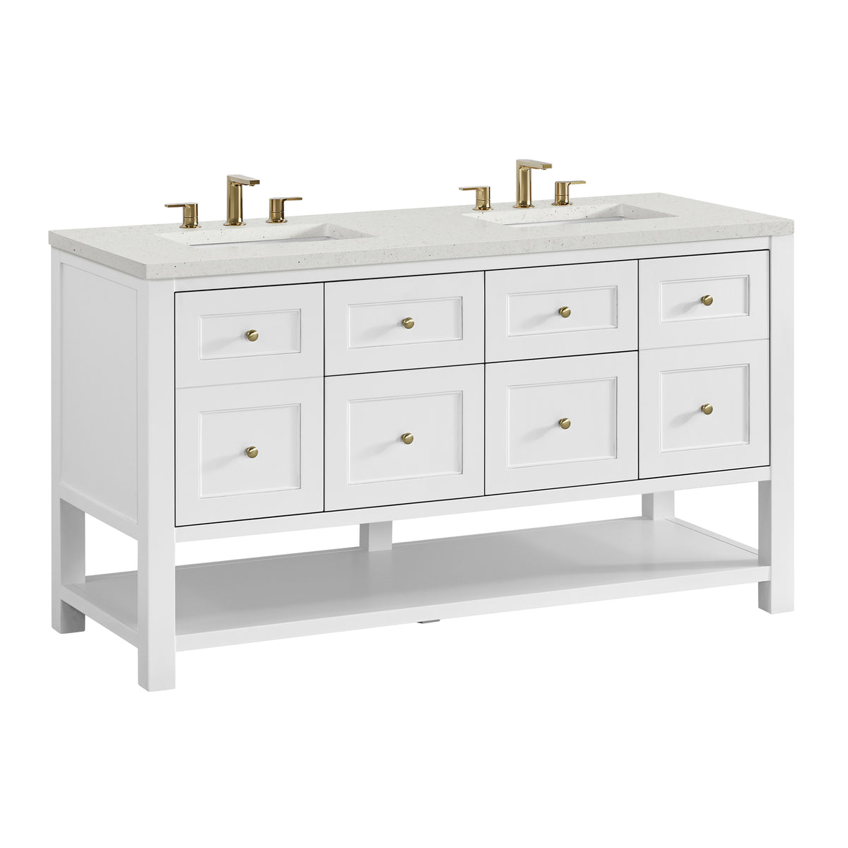 James Martin Breckenridge 60" Double Bathroom Vanity, Bright White, view 33