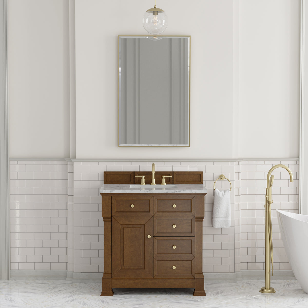 James Martin Brookfield 36" Single Bathroom Vanity, Honey Oak, view 40