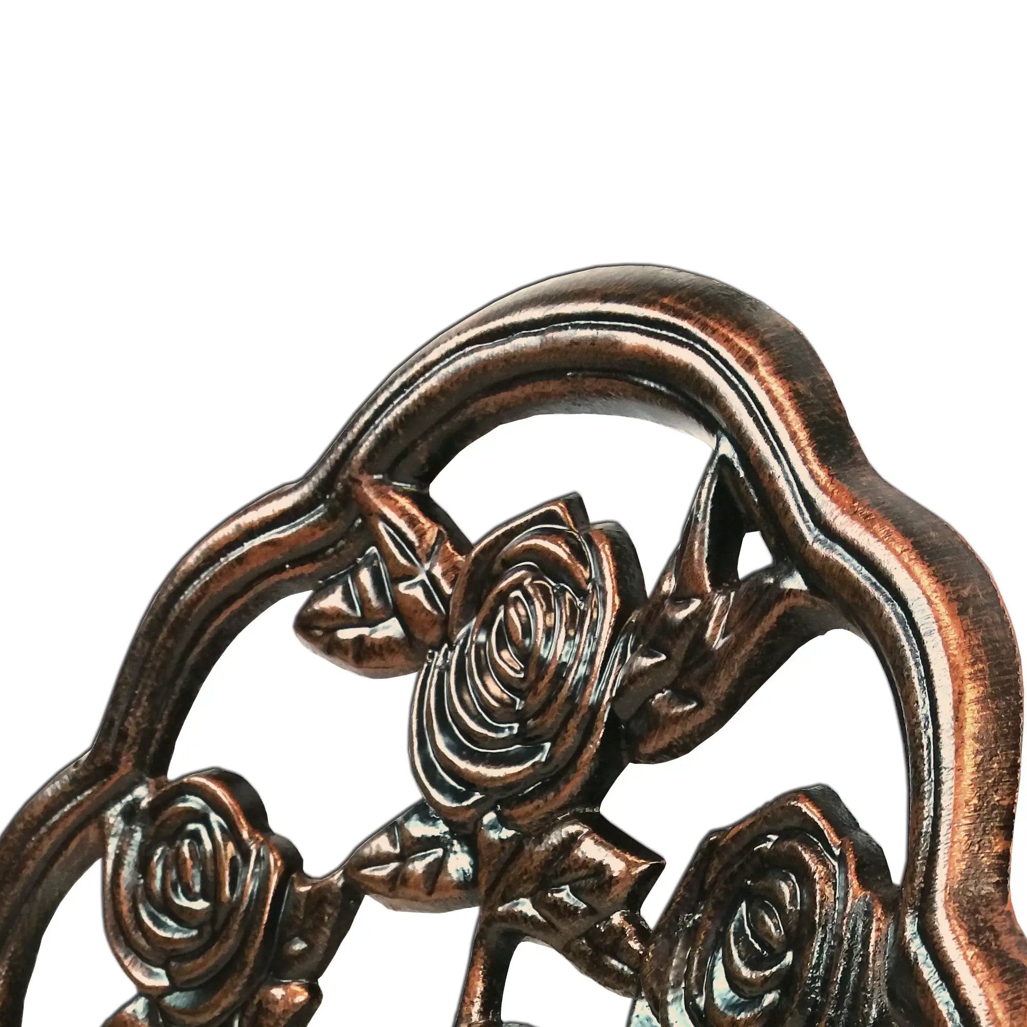Cast Aluminum Metal Antique Bronze 3 Piece Patio Rose Bistro Set by Sharicks