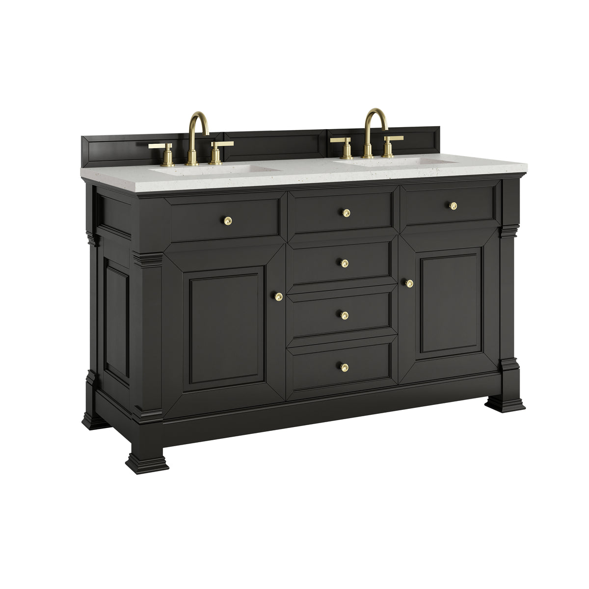 James Martin Brookfield 60" Double Bathroom Vanity, Black Onyx, view 24
