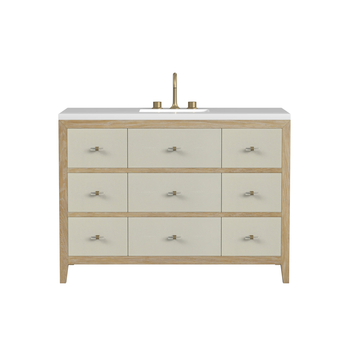 James Martin Celeste 48" Single Bathroom Vanity, Sunwashed Oak with Embossed Shagreen Drawer Fronts, view 18