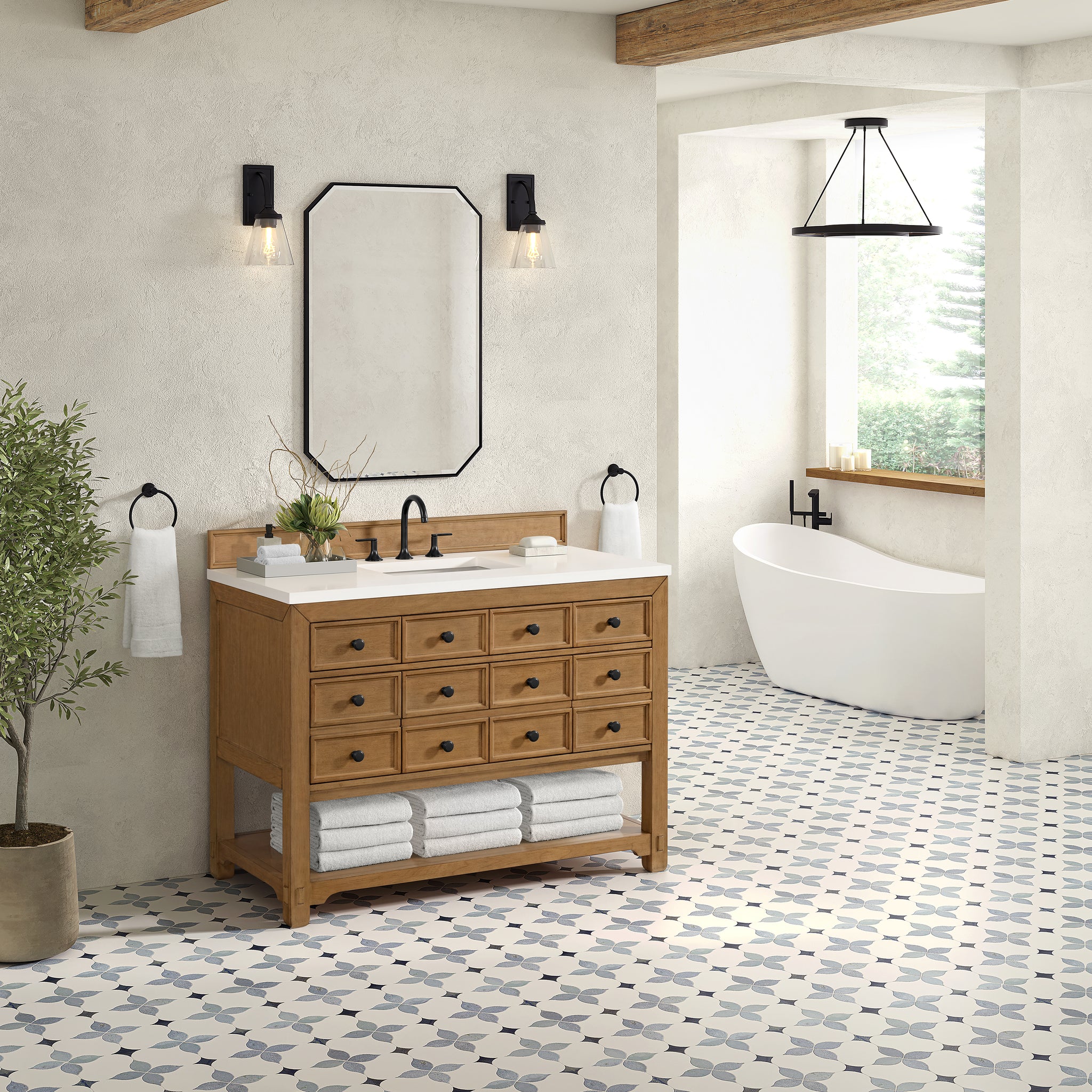 James Martin Malibu 48" Single Bathroom Vanity, Amber Birch by James Martin