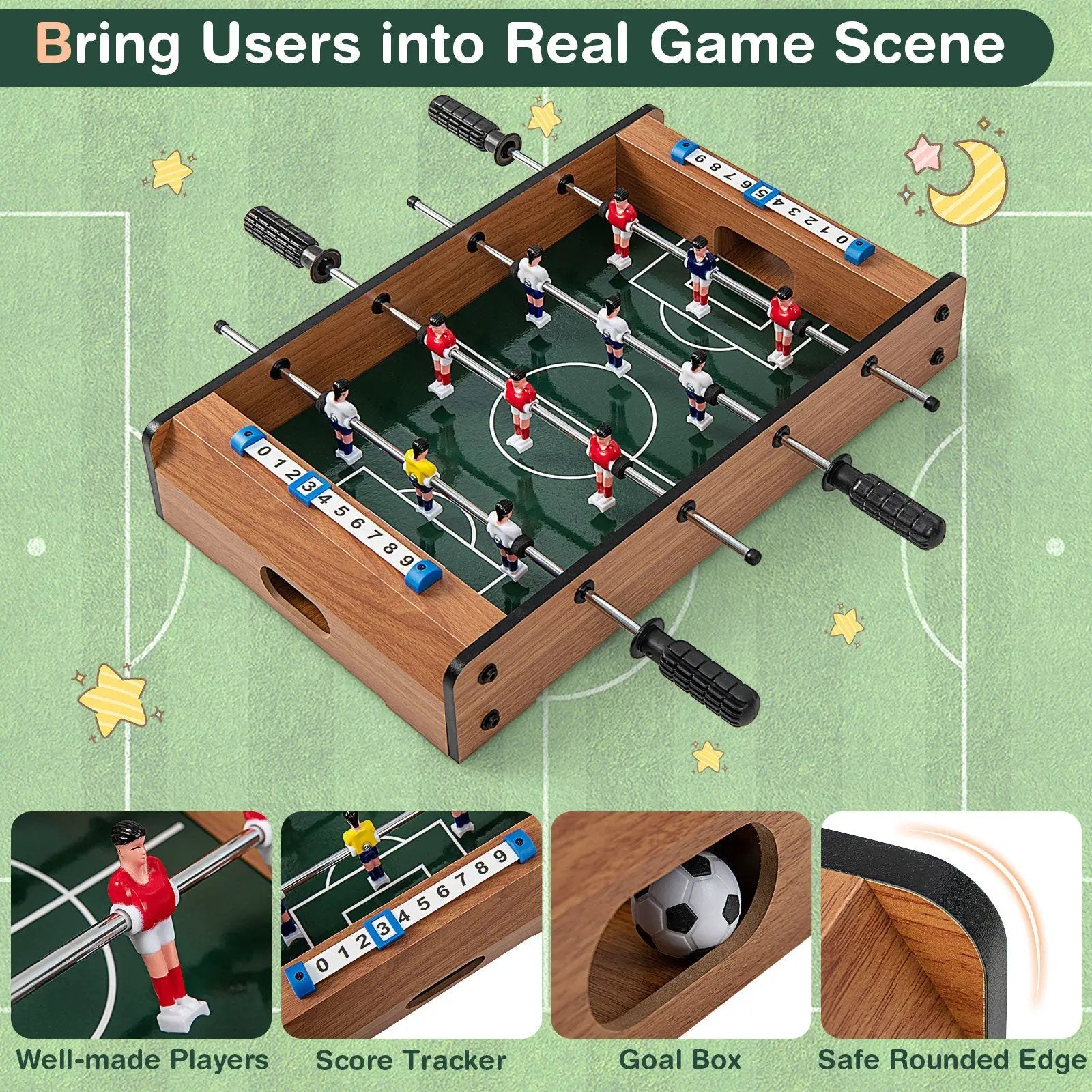 20 Inch Foosball Table Mini Tabletop Soccer Game by DirectDeals