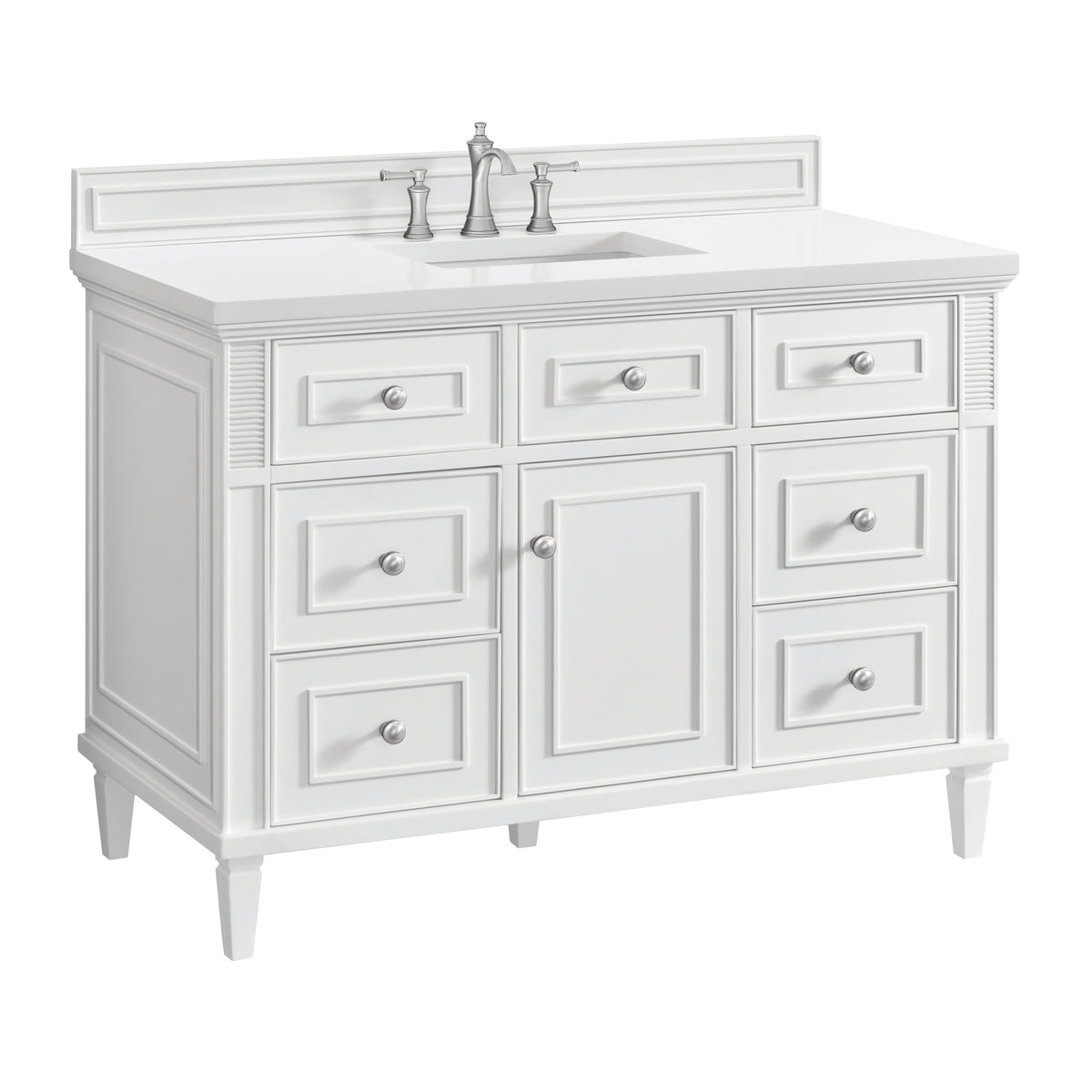 James Martin Lorelai 48" Single Bathroom Vanity, Bright White, view 21