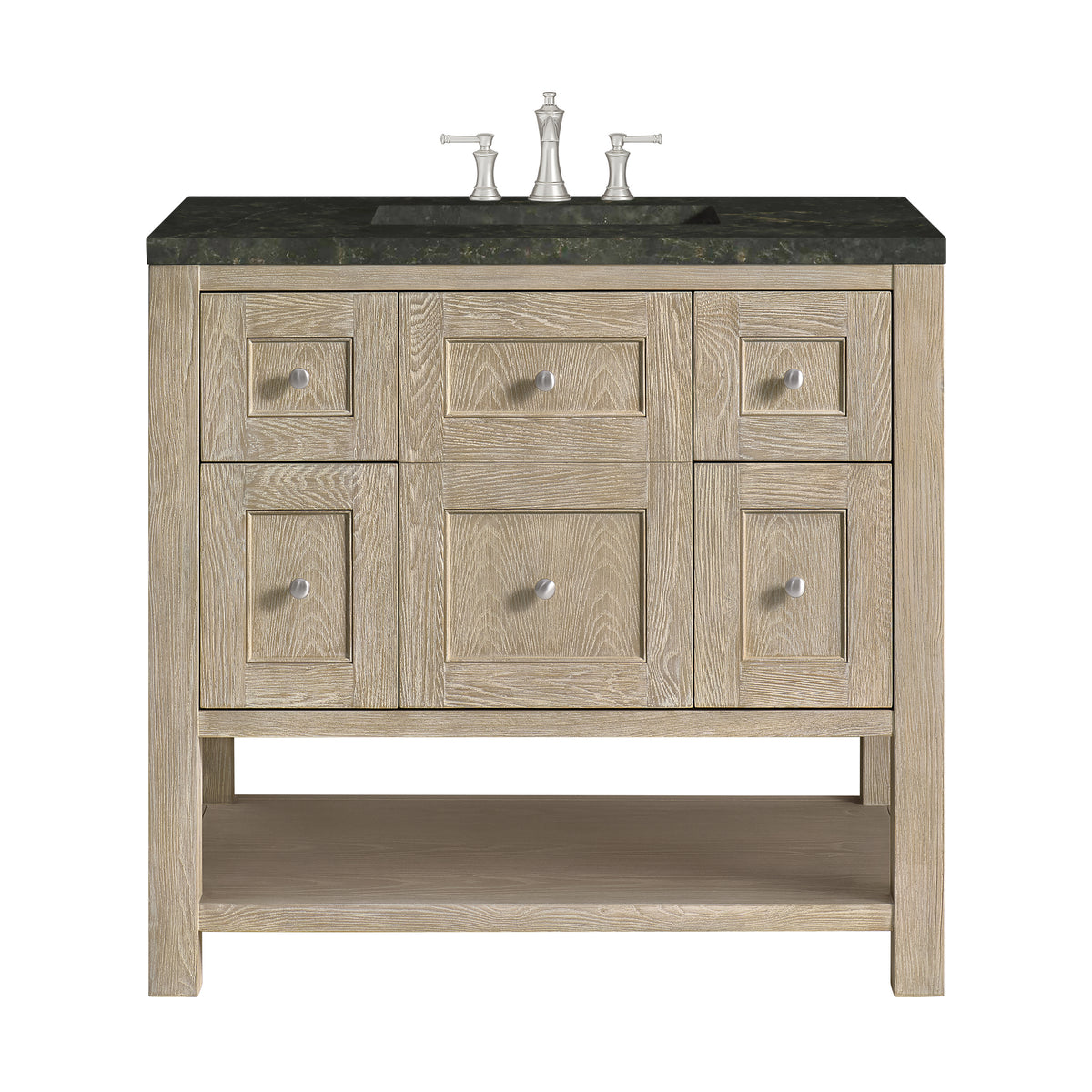 James Martin Breckenridge 36" Single Bathroom Vanity, Whitewashed Oak with Phantome countertop