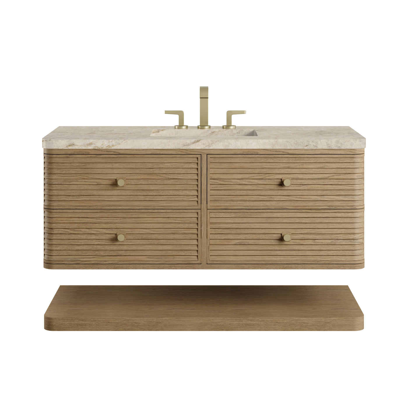 James Martin Allamari 48" Floating Single Bathroom Vanity, Dune Mist by James Martin