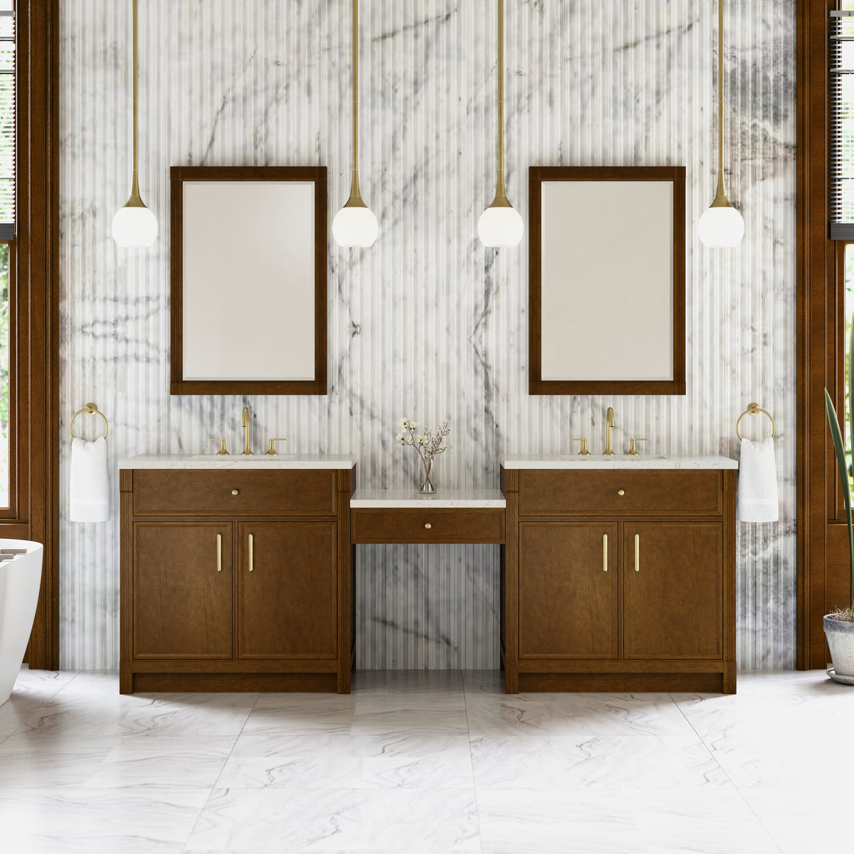 James Martin Bellshire 96" Double Bathroom Vanity, Honey Oak, view 37