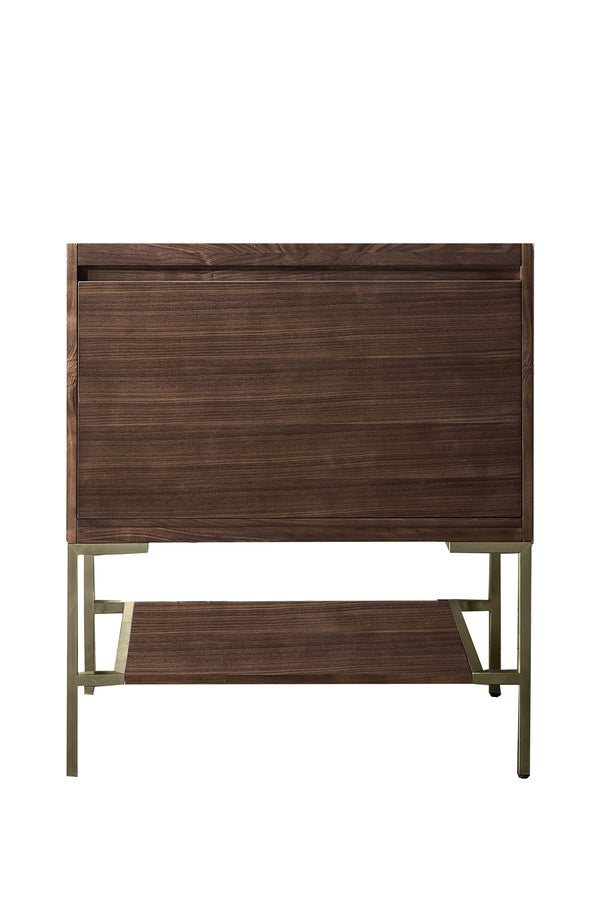 James Martin Mantova 31.5" Single Bathroom Vanity, Mid-Century Walnut