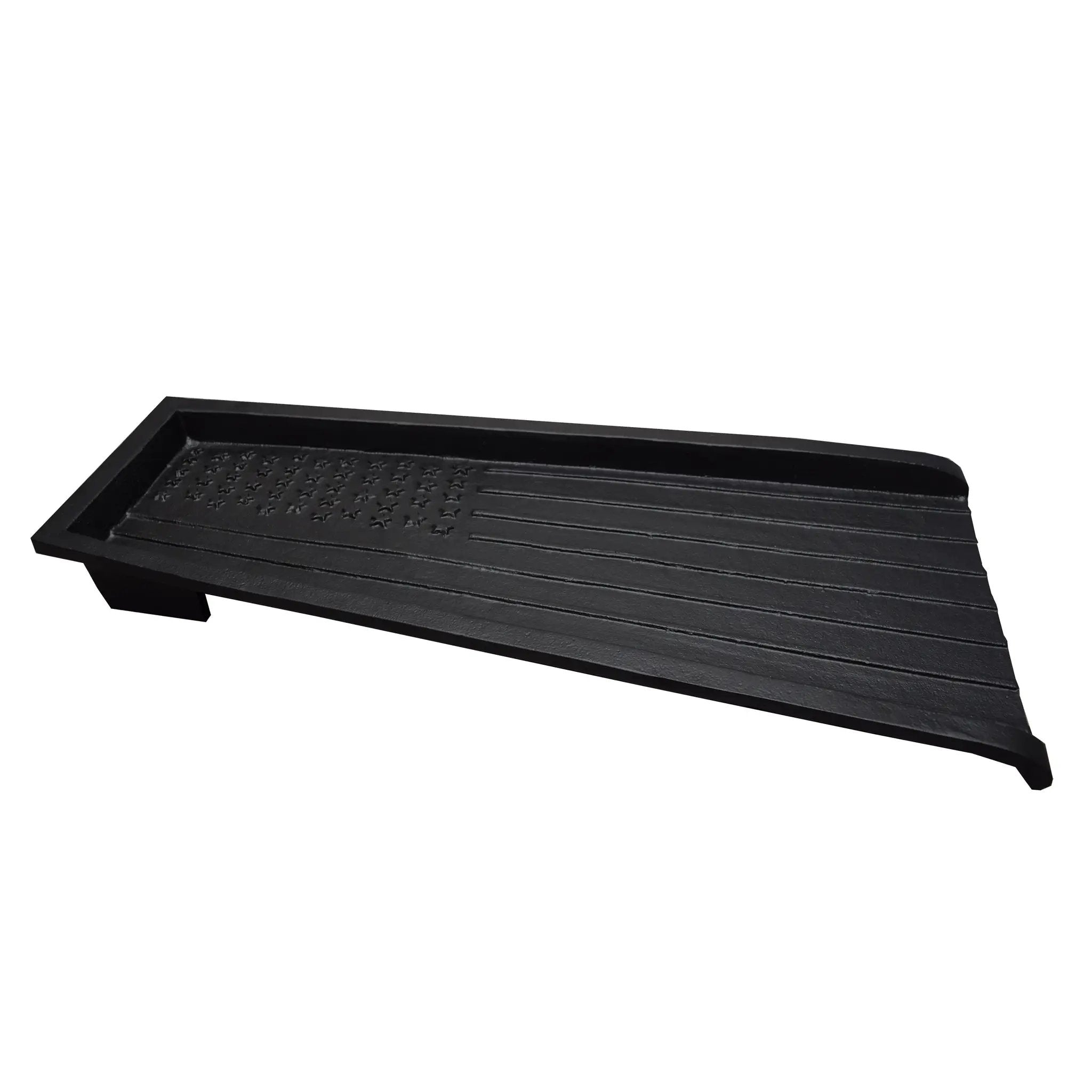 Black American Flag 24-in Cast Aluminum Downspout Gutter Splash Block by Sharicks