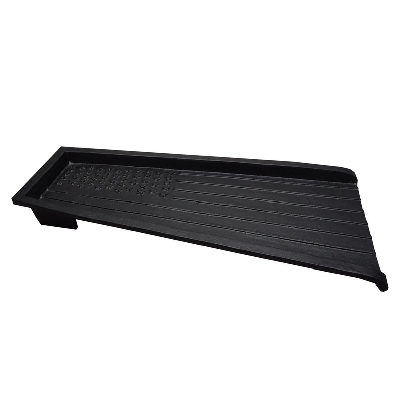 Black American Flag 24-in Cast Aluminum Downspout Gutter Splash Block by Sharicks