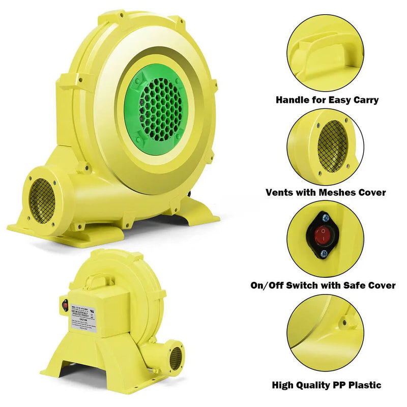 735 W 1.0 HP Air Blower Pump Fan for Inflatable Bounce House by DirectDeals