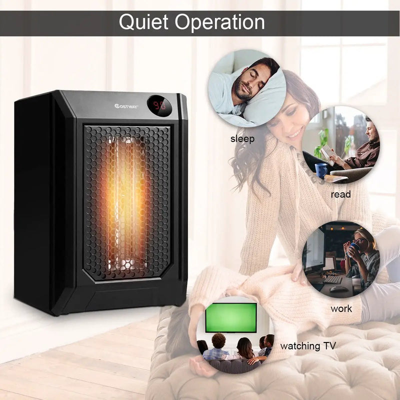 1500 W Remote Control Portable Electric Digital Quartz Space Heater by DirectDeals