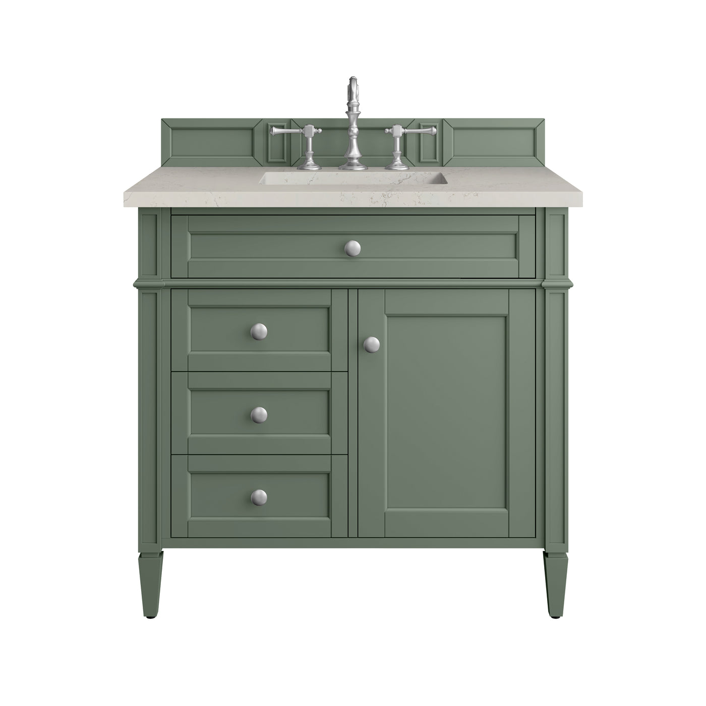 James Martin Brittany 36" Single Bathroom Vanity, Smokey Celadon by James Martin