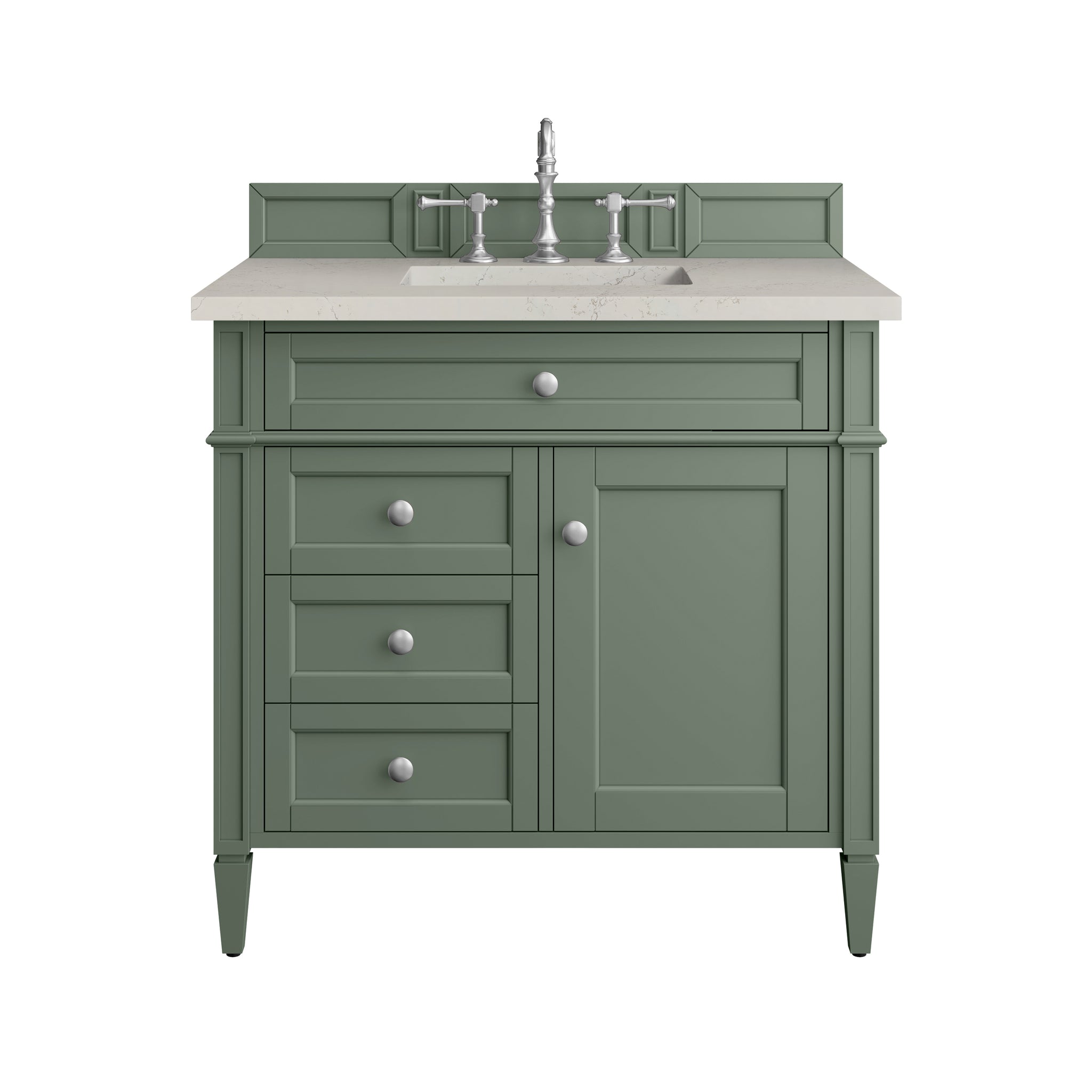James Martin Brittany 36" Single Bathroom Vanity, Smokey Celadon by James Martin