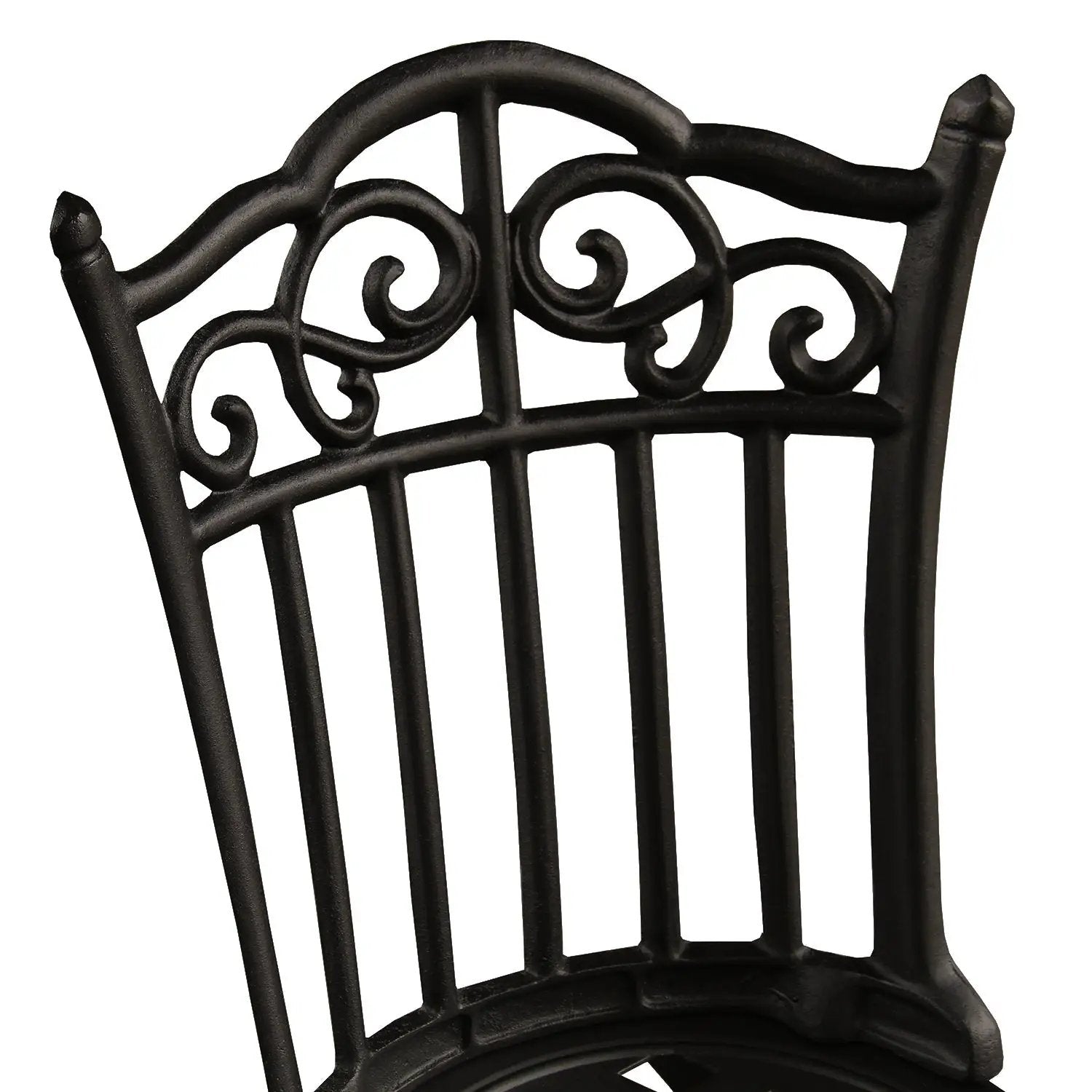 Black Ornate Outdoor Patio Garden Aluminum 3 Piece Bistro Set by Sharicks