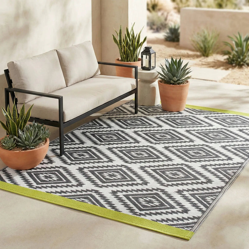 Valencia - Gray Outdoor Rug for Patio FINAL SALE by Fab Habitat