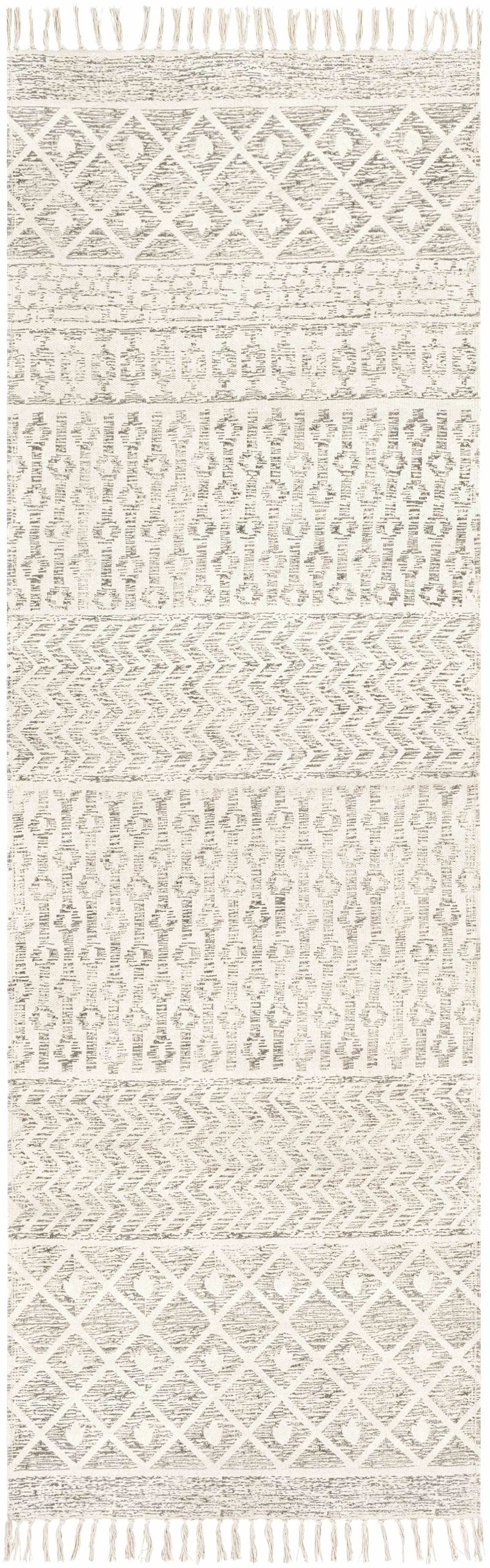 Valyermo Beige Hand Woven Cotton Rug - Clearance by Boutique Rugs