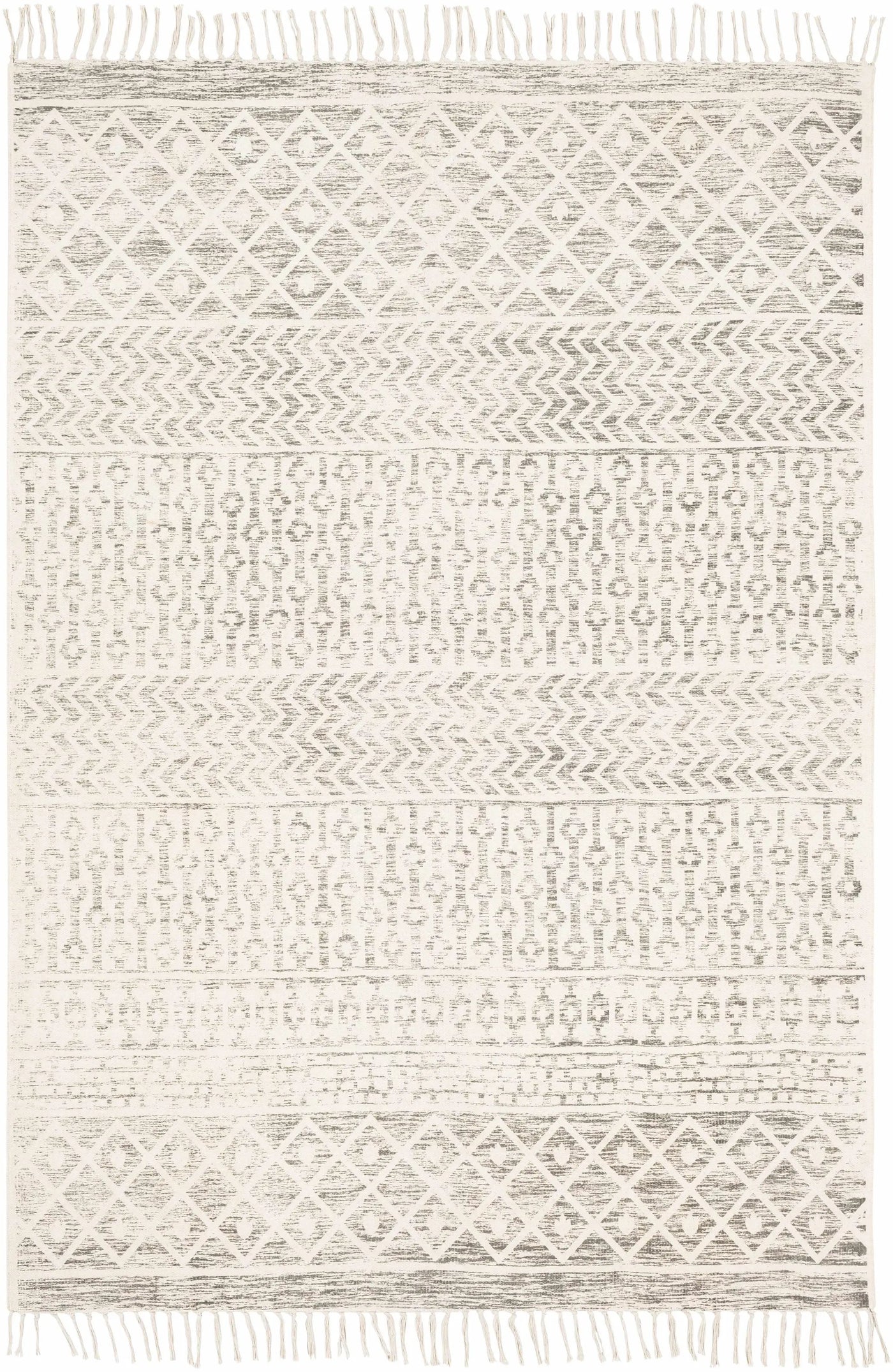 Valyermo Beige Hand Woven Cotton Rug - Clearance by Boutique Rugs