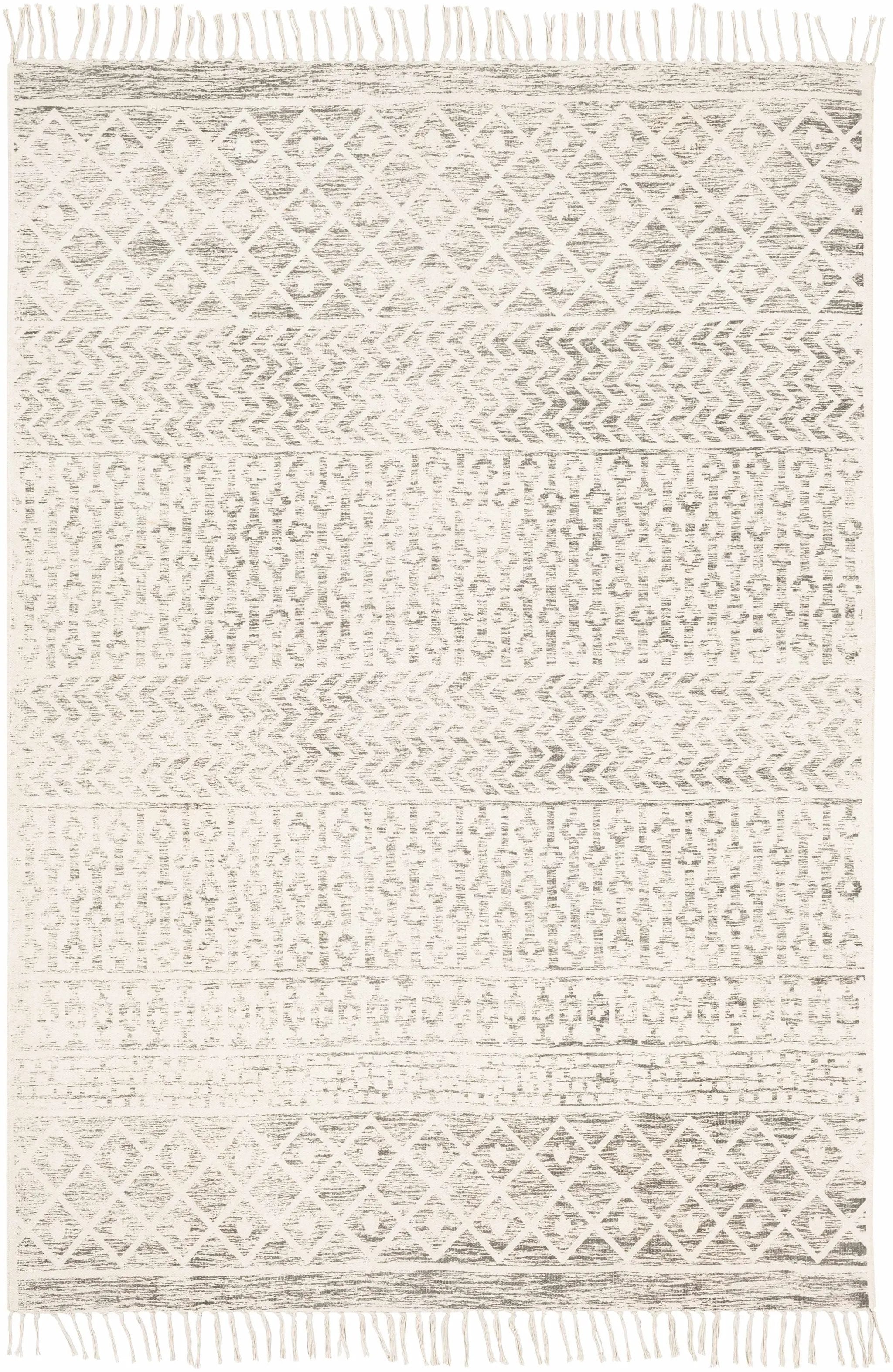Valyermo Beige Hand Woven Cotton Rug - Clearance by Boutique Rugs