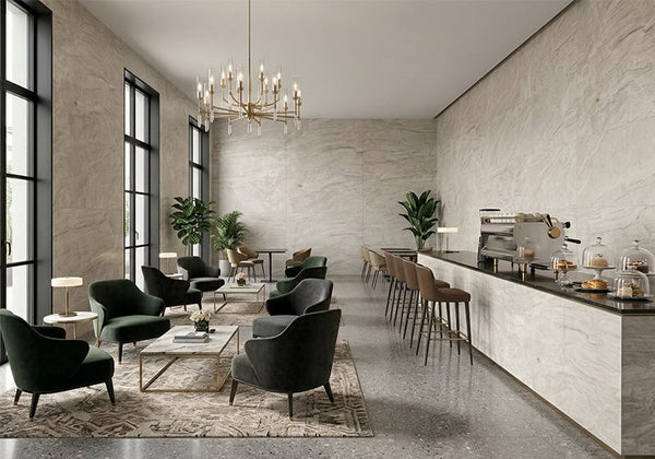 Vancouver Honed Quartzite Slab Random room scene