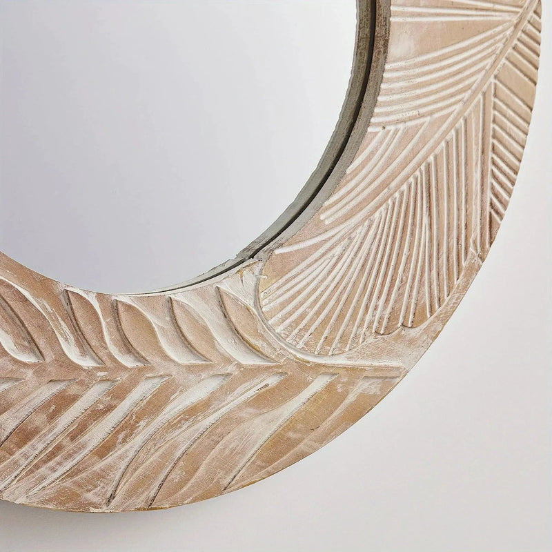 Vanity Mirror - Rustic Wood 28in by House Of Avana