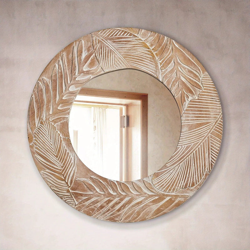 Vanity Mirror - Rustic Wood 28in by House Of Avana