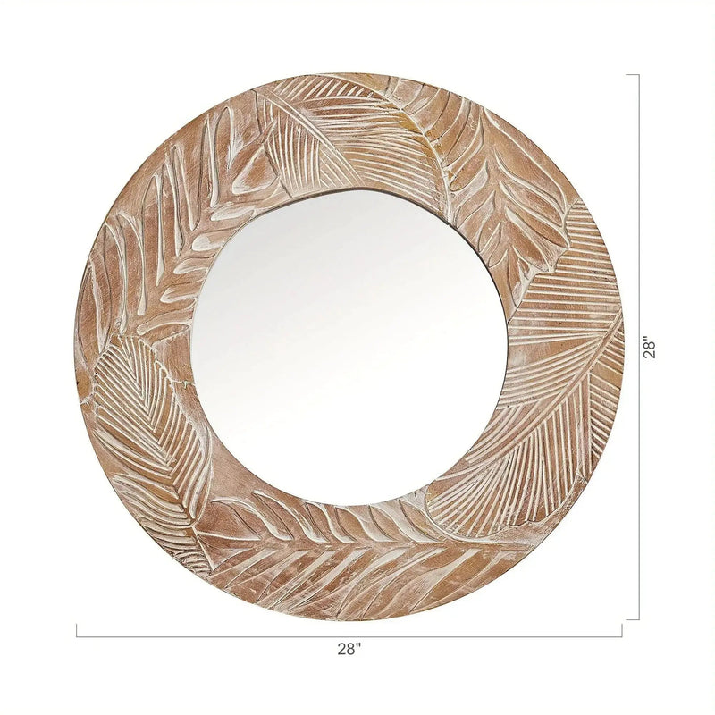 Vanity Mirror - Rustic Wood 28in by House Of Avana