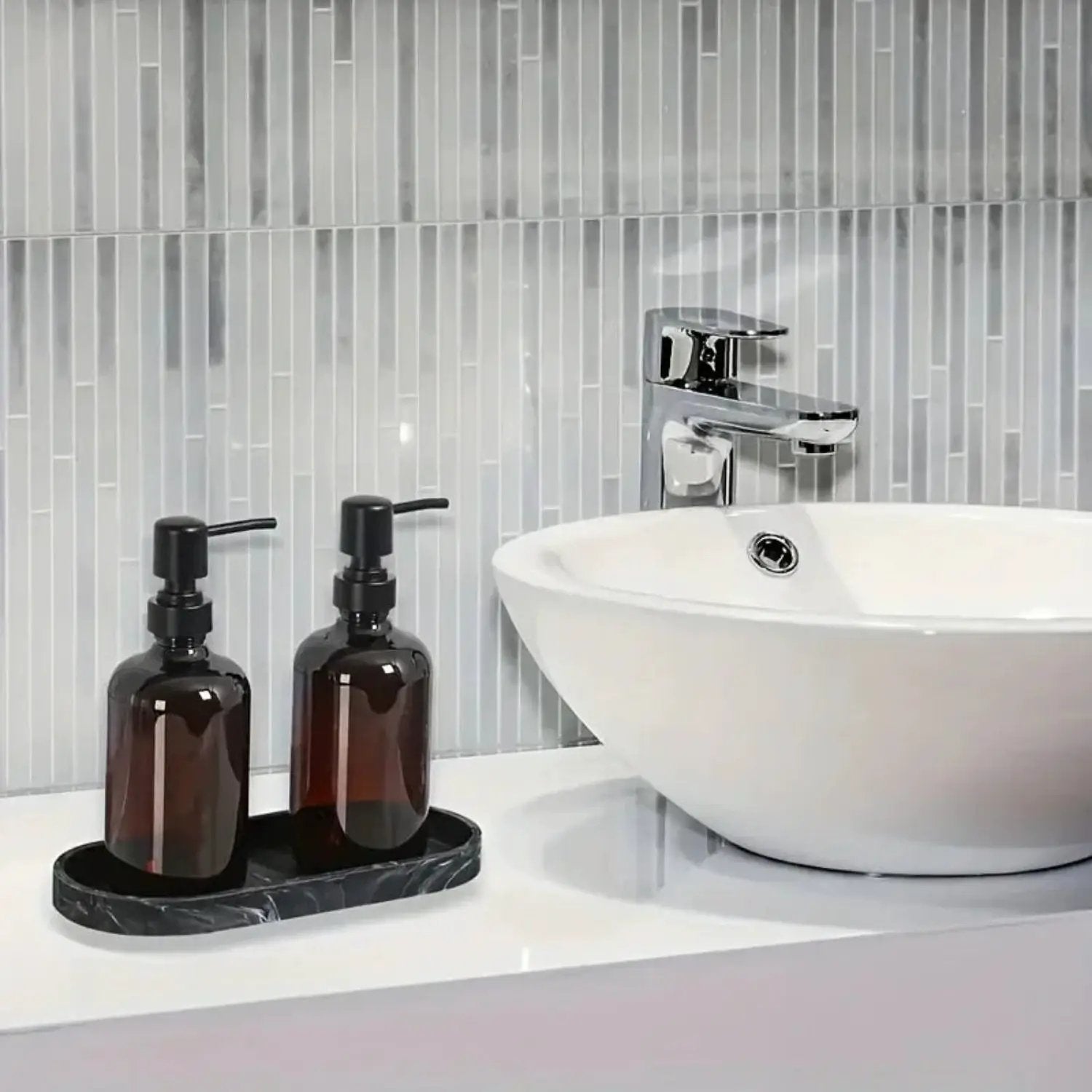 Vanity Tray - Bathroom Silicone Countertop Organizer by House Of Avana