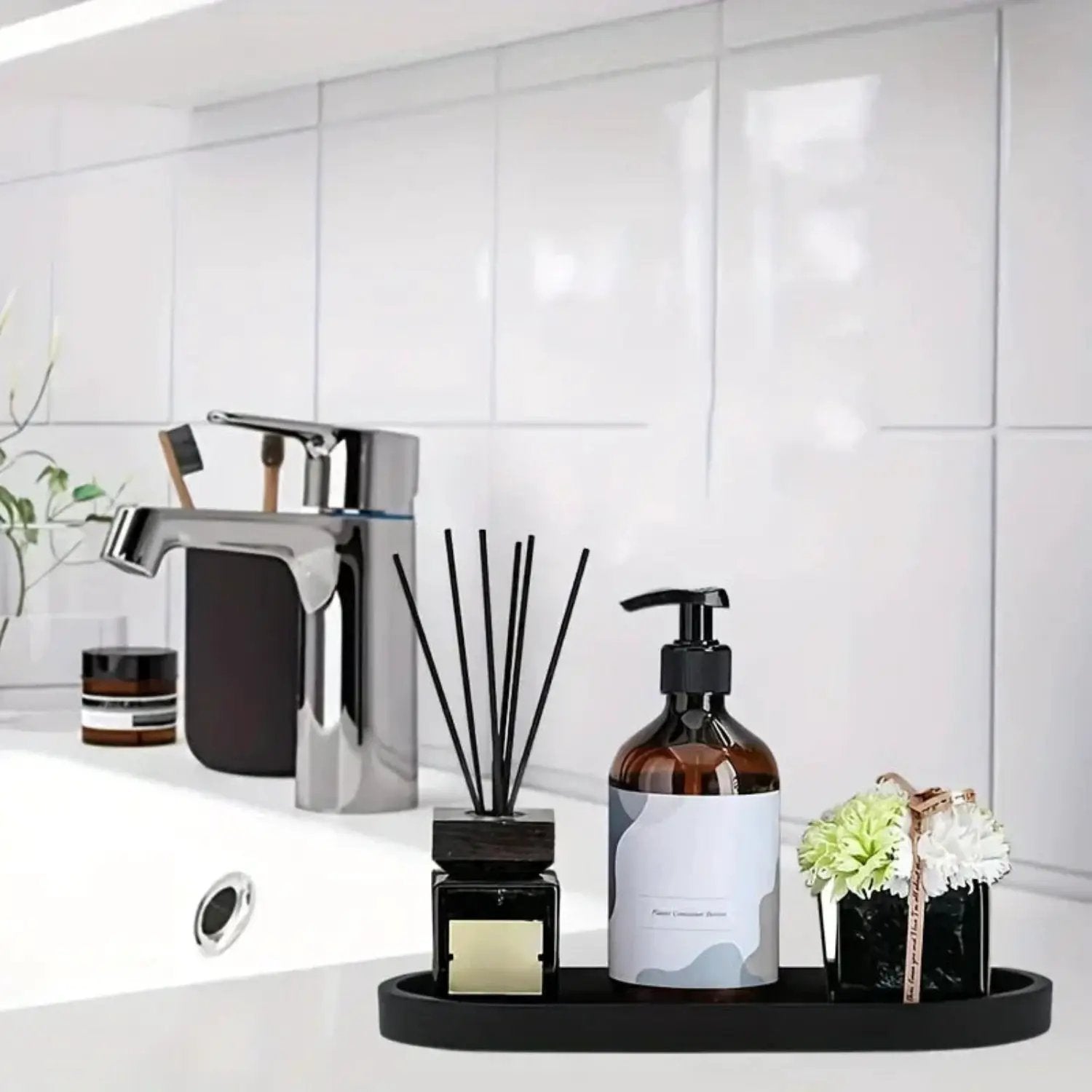 Vanity Tray - Bathroom Silicone Countertop Organizer by House Of Avana