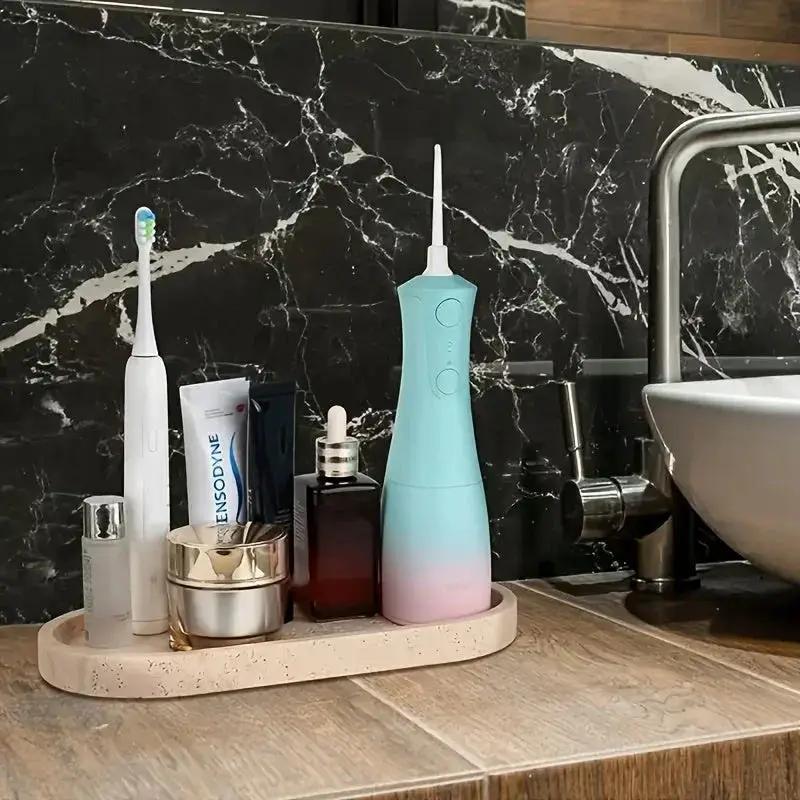 Vanity Tray - Durable Natural Stone Oval by House Of Avana
