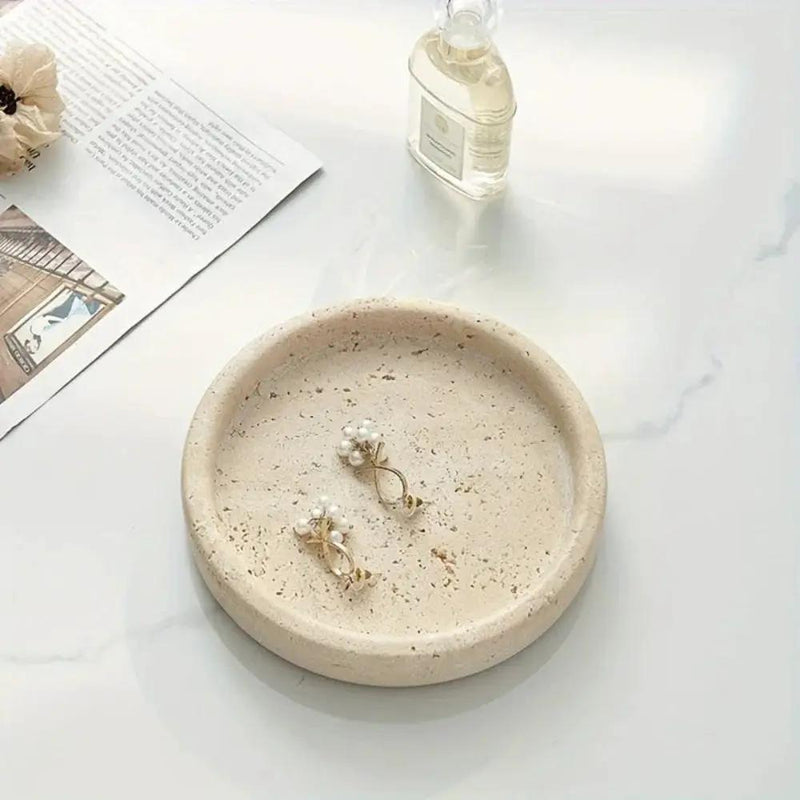 Vanity Tray - Natural Stone Travertine by House Of Avana