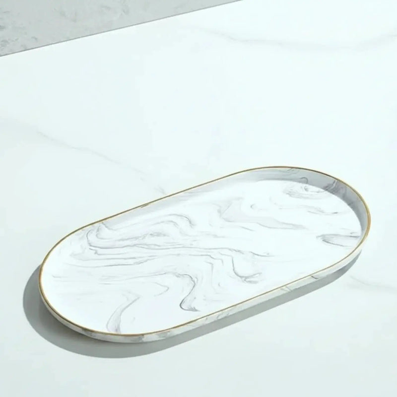 Vanity Tray - Non-Slip Marble Large by House Of Avana